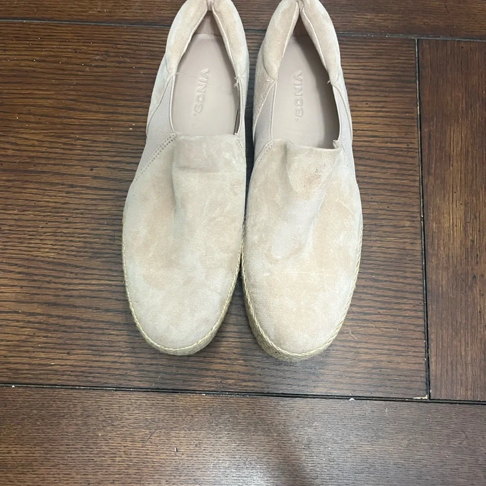 VINCE Wilden espadrilles platform slip on suede‎ sneakers New 6